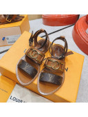 Louis Vuitton Academy Flat Sandals Brown 2022