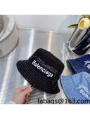 Balenciaga Denim Bucket Hat Black 2022 46