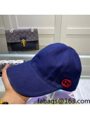 Gucci Canvas Baseball Hat with Interlocking G Blue 2022 05