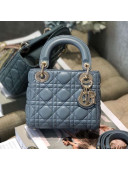 Dior Classic Lady Dior Lambskin Mini Bag Blue/Gold