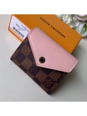 Louis Vuitton Zoé Small Wallet M62932 Damier Ebene Canvas/Pink Leather 