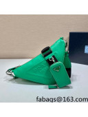 Prada Leather Triangle Shoulder Bag 1BH190 Green 2021