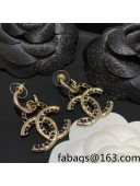 Chanel Chain Leather CC Short Earrings 2022 040218