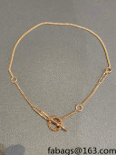 Hermes Echappee Necklace Gold 2022 040272