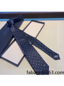 Dior CD Silk Tie Dark Blue 2022 031099