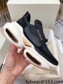 Balmain BBold Leather and Suede Sneakers Black/White/Gold 2021 120424