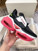 Balmain BBold Leather and Suede Sneakers Black/White/Pink 2021 120425
