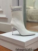 Balmain Knit Ankle Boots White/Grey 2021 120416