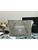 Chanel Deauville Mixed Fibers Medium Shopping Bag A67001 Gray 2022 01
