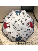 Chanel Camellia Umbrella White 2022 11