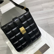 Bottega Veneta Marie Quilted Calfskin Slim Padded Shoulder Bag Black 2019 