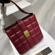 Bottega Veneta Marie Quilted Calfskin Slim Padded Shoulder Bag Burgundy 2019 