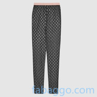 Gucci GG Embroidered Tulle Leggings Tights Black 2020