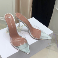 Amina Muaddi TPU Pointed Slide Sandals 9.5cm White 2021 59