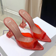 Amina Muaddi TPU Pointed Slide Sandals 9.5cm Red 2021 66