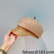 Celine Wool and Leather Hat Brown 2021 122108