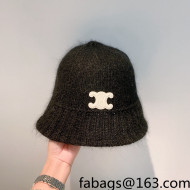Celine Knit Bucket Hat Black 2021 122103