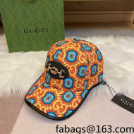 Gucci GG Canvas Baseball Hat Orange 2021 122219