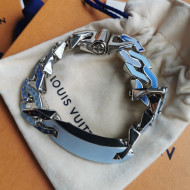 Louis Vuitton Cuban Chain Bracelet Blue 2021 48
