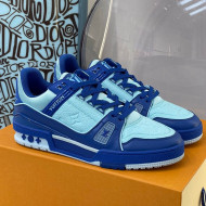 Louis Vuitton LV Trainer Sneakers Blue 2021 88 