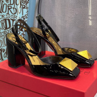 Valentino One Stud Pumps in Patent Leather 8.5cm Black 2021 