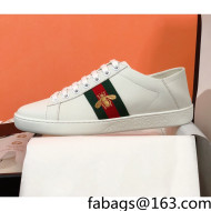 Gucci Ace Sneakers with Bee and Web White 2022 36