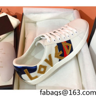 Gucci Ace Sneakers in Embroidered Leather White 2022 40