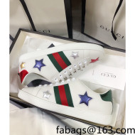 Gucci Ace Sneakers in Star Leather White 2022 44
