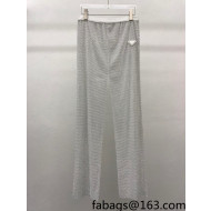 Prada Crystal Long Pants Grey 2022 77