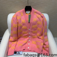 Gucci GG Cardigan Pink/Yellow 2022 04