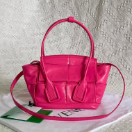 Bottega Veneta Arco Mini Bag in Wax Maxi -Woven Calfskin Bonbon Pink 2021