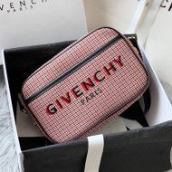 Givenchy Bond Camera bag in Jacquard Check Fabric Red 2021
