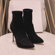 Casadei Elastic Suede High-Heel Ankle Boots 12cm Black 2021