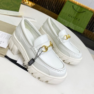 Gucci Calfskin Loafer with Horsebit 656869 White 2021 