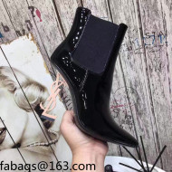 Saint Laurent Patent Leather High YSL-Heel Ankle Boots 11CM Balck/Gold 2021 06