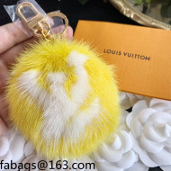 Louis Vuitton LV Fur Bag Charm and Key Holder Yellow 2021 18