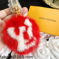 Louis Vuitton LV Fur Bag Charm and Key Holder Red 2021 20