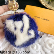 Louis Vuitton LV Fur Bag Charm and Key Holder Indigo Blue 2021 22