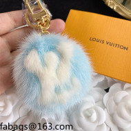 Louis Vuitton LV Fur Bag Charm and Key Holder Light Blue 2021 24