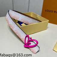 Louis Vuitton Gradient Monogram Canvas Reversible Belt 3cm with LV Love Buckle Pink 2021