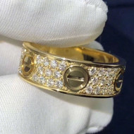 Cartier Yellow Gold Nologo Love Ring with Brilliant-cut Diamond,Classic 07