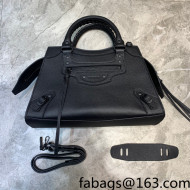 Balenciaga Neo Classic Small Bag in Grained Calfskin All Black 2021 638511
