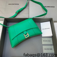 Balenciaga Hourglass Sling Back Small Bag in Smooth Leather Bright Green 2021 180609