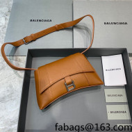 Balenciaga Hourglass Sling Back Small Bag in Smooth Leather Clay Brown 2021 180609