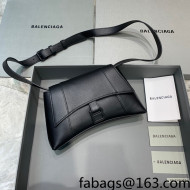 Balenciaga Hourglass Sling Back Small Bag in Smooth Leather All Black 2021 180609