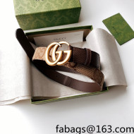 Gucci Maxi-GG Canvas Belt 3cm with GG Buckle Brown/Gold 2022 033058