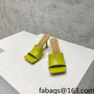 Bottega Veneta Stretch Lambskin High Heel Slide Sandals 9.5cm Kiwi Green 2022 032154
