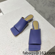 Bottega Veneta Stretch Lambskin Heel Sandals 4cm Purple 2022 032162