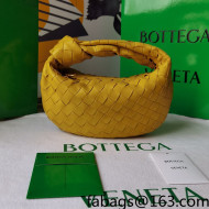 Bottega Veneta Mini BV Jodie Hobo Bag in Woven Lambskin Maize Yellow 2021