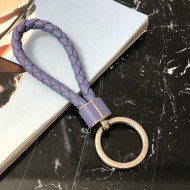 Bottega Veneta Intrecciato Lambskin Key Ring Purple 2022 608783